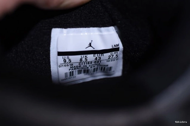 Reps TBK Laser Jordan Retro Air CI1184-001 Black 4 0630